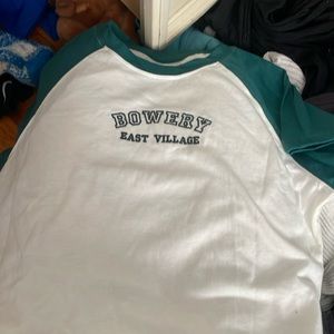 green and white crop top